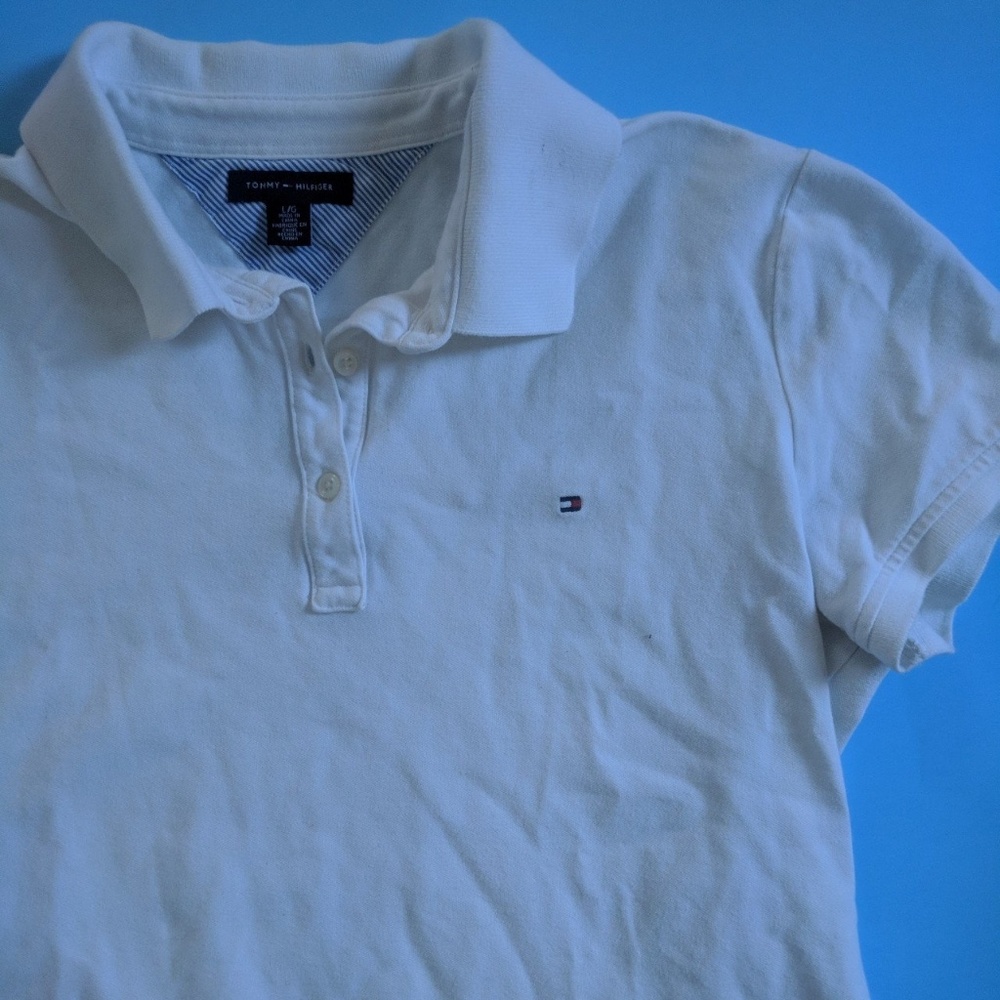 White Tommy Hilfiger polo